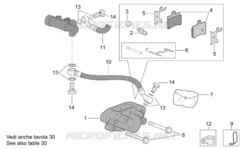 Rear brake caliper
