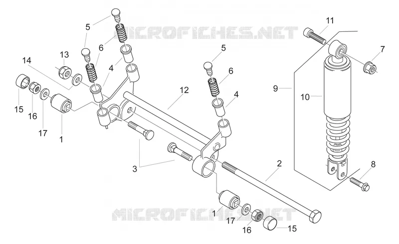R.shock absorber-connect. Rod