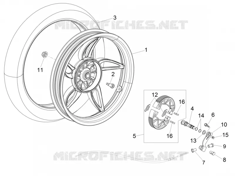 Rear wheel - disc brake