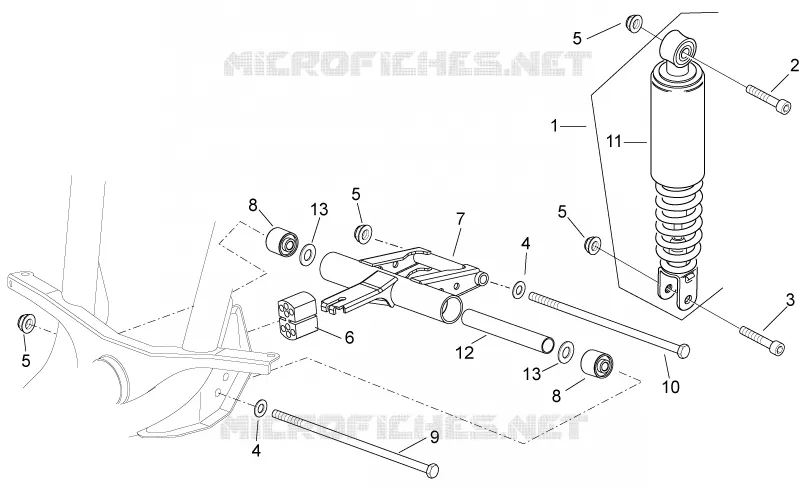 R.shock absorber-connect. Rod