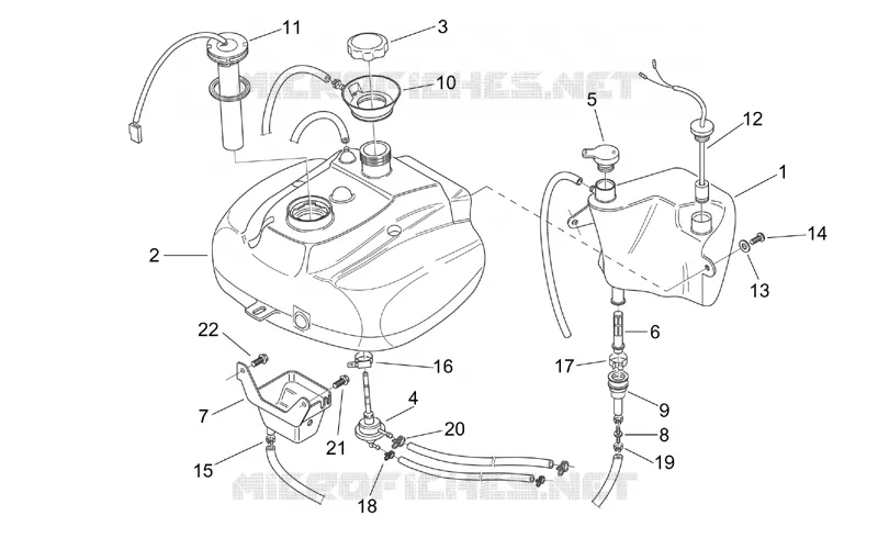 Oil and fuel tank