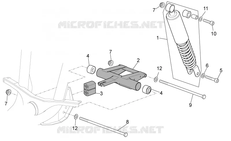 R.shock absorber-connect. Rod