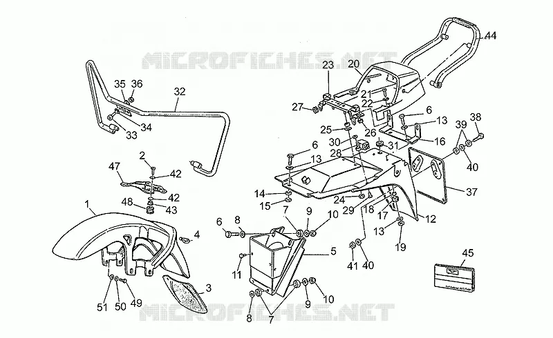 Front/rear mudguards