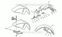 Front/rear mudguards