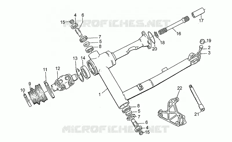 Swing arm, 850T5 Carab.1989