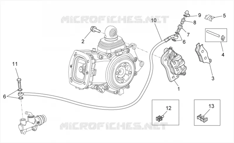 Rear brake caliper