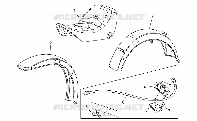 Mudguards-seat 1991-D