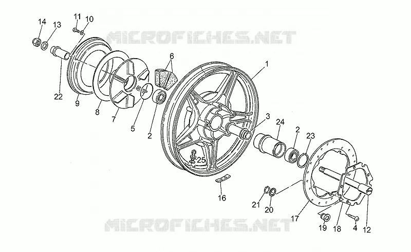 Rear wheel, alloy