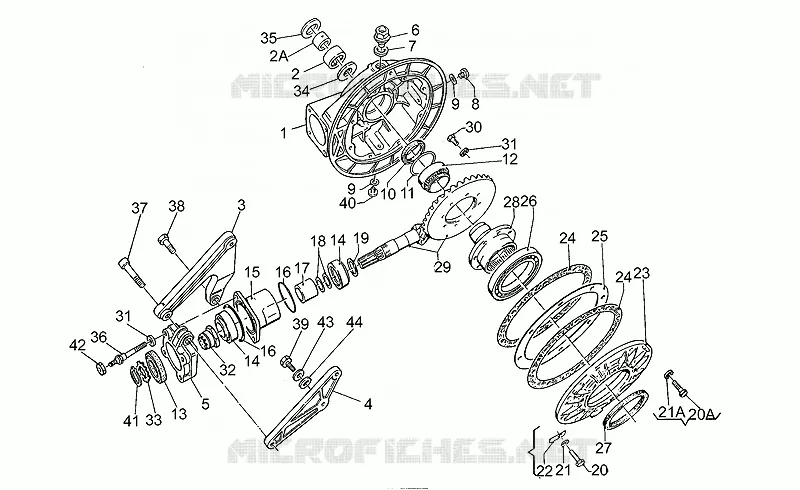 Rear bevel gear