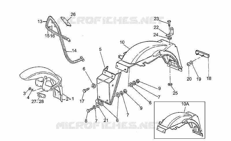 Front/rear mudguards