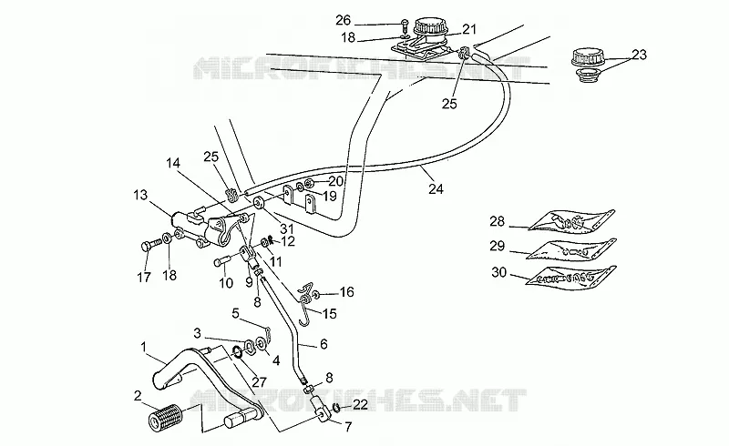 Rear master cylinder
