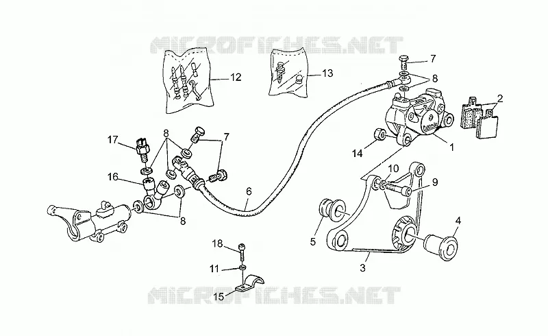 Rear brake caliper