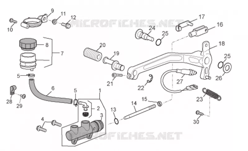 Rear master cylinder