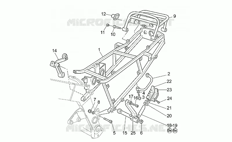 Rear frame