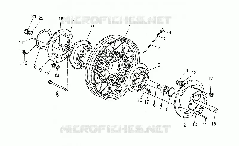 Front wheel, spokes