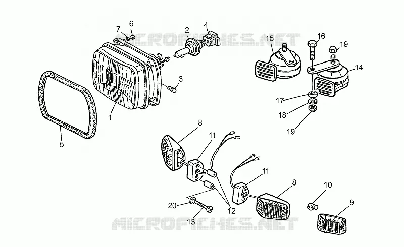 Headlight-Horn