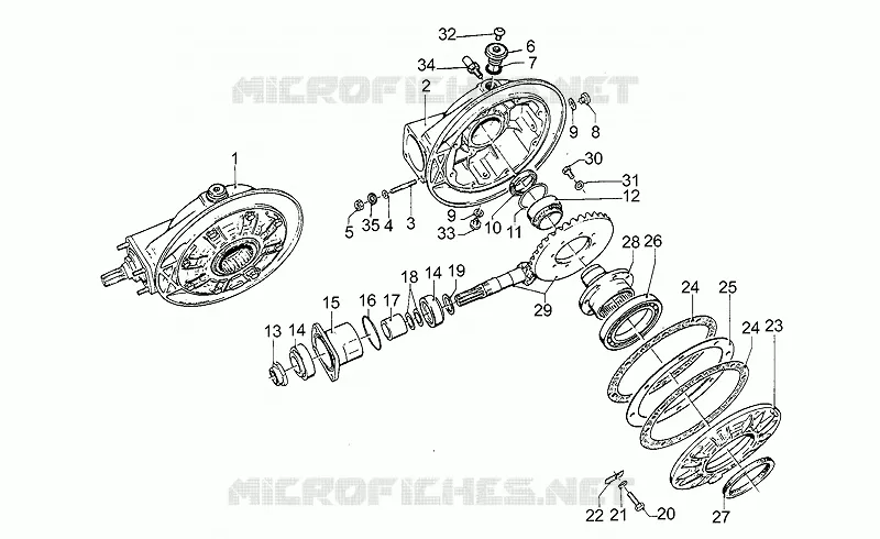 Rear bevel gear