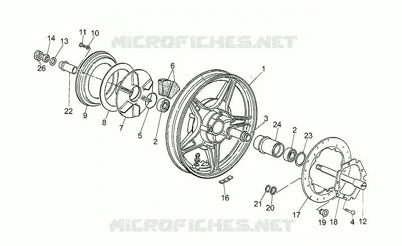 Rear wheel, alloy