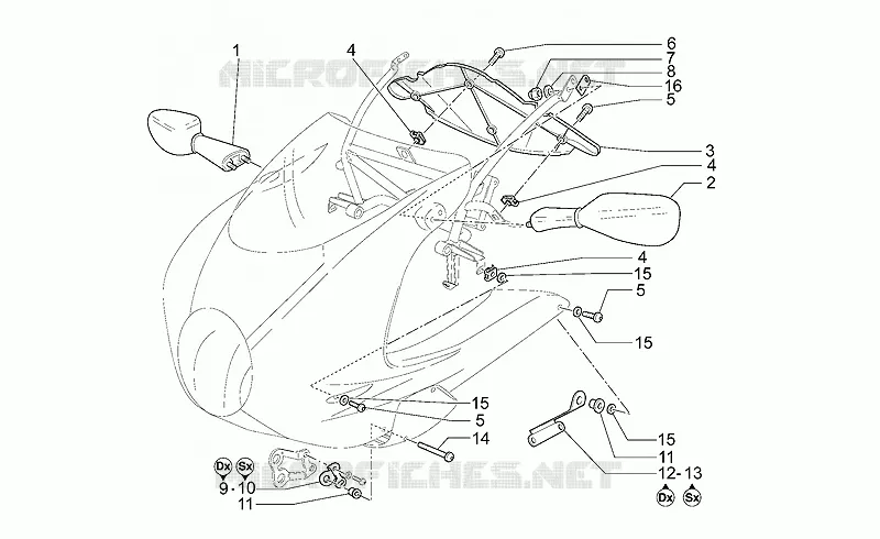 Le Mans RH/LH mirror
