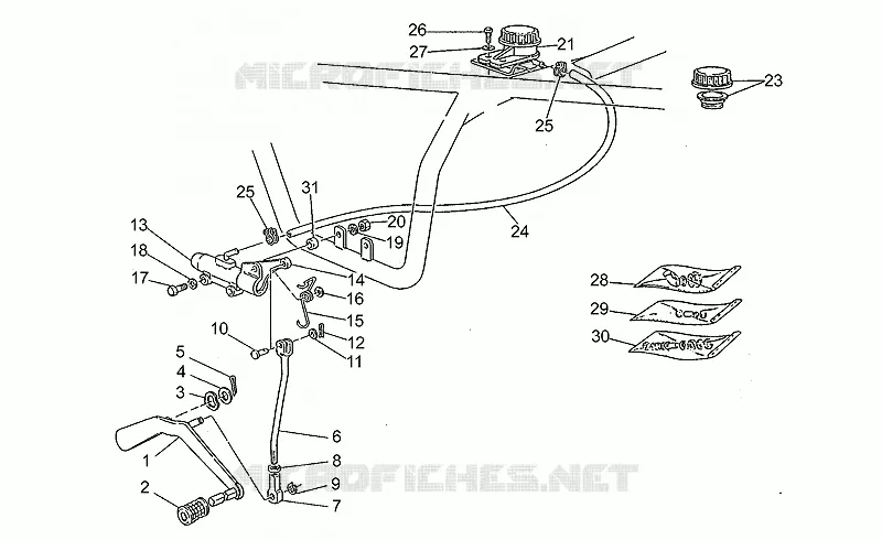 Rear master cylinder