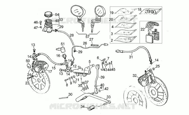 Front LH/rear brake system