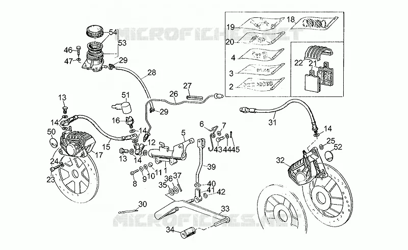 Front LH/rear brake system
