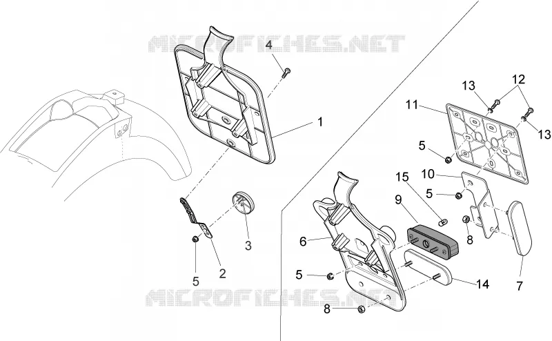 Rear body  II- Plate holder