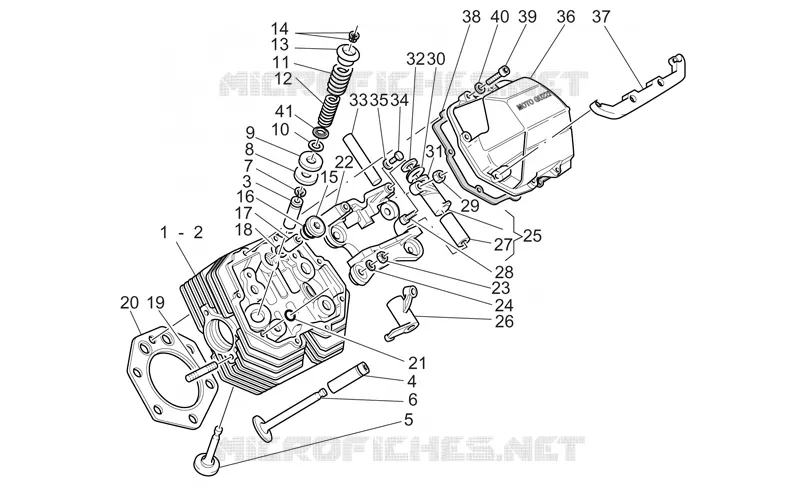 Cylinder head and valves