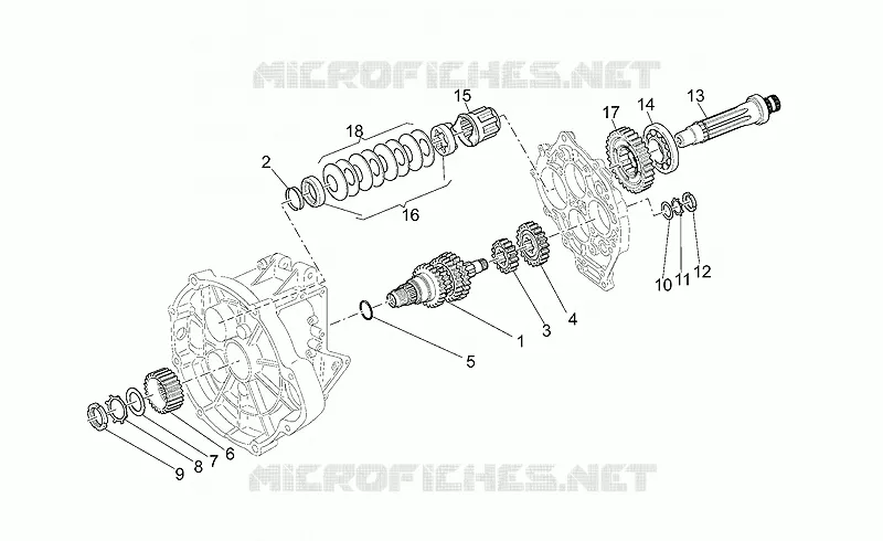Primary gear shaft