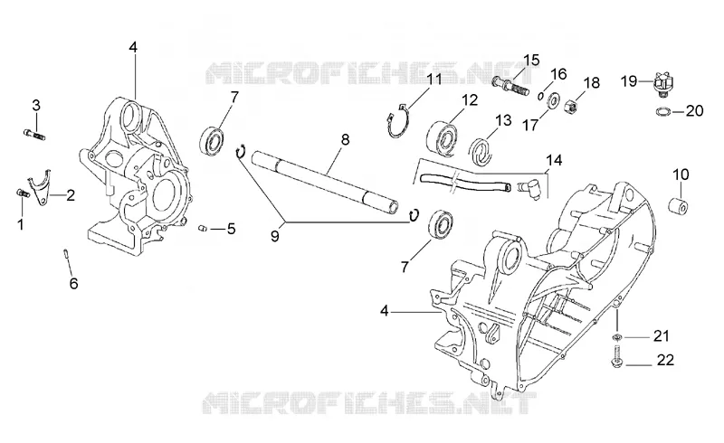 Central crank-case set