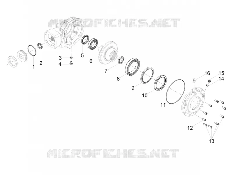 Achter transmissie / Components