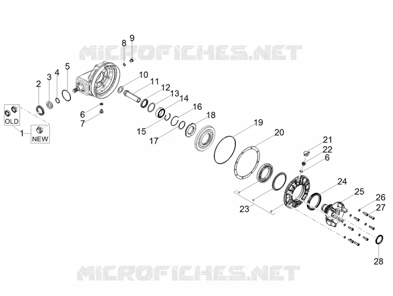 Achter transmissie / Components