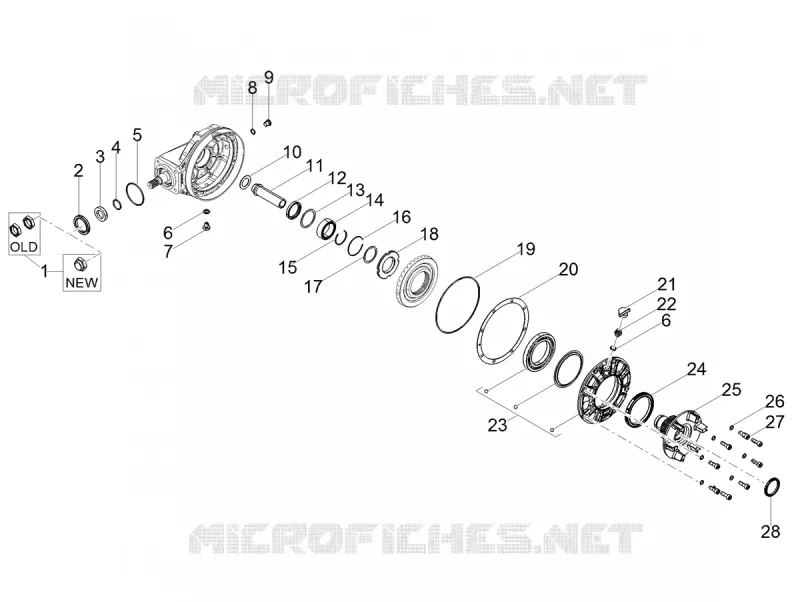 Achter transmissie / Components